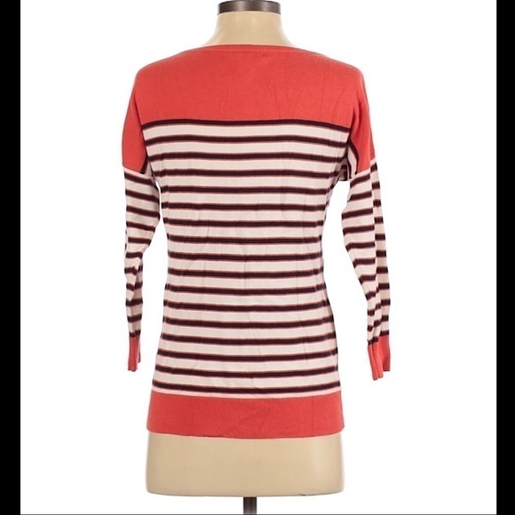 Banana Republic Orange Black Striped Sweater - Picture 2 of 5
